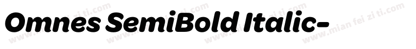 Omnes SemiBold Italic字体转换